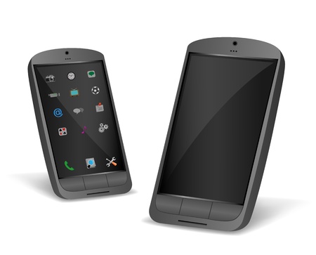 black smartphoneのイラスト素材