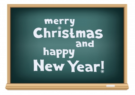 Text message on the school blackboard that represent the holidaysのイラスト素材