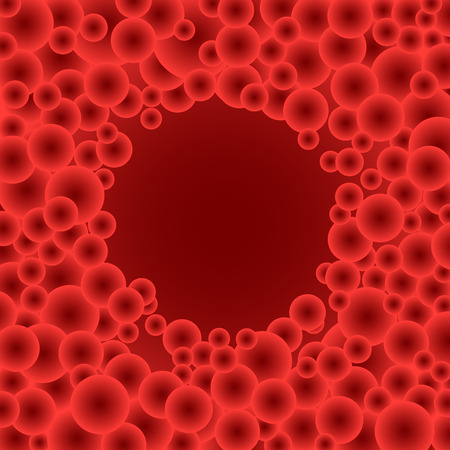 The beautiful simple many buble gradient red circles blood holeのイラスト素材