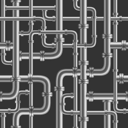 Black pipe seamless on black background.のイラスト素材