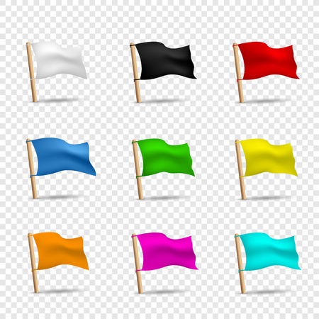 multicolored flags icon setのイラスト素材