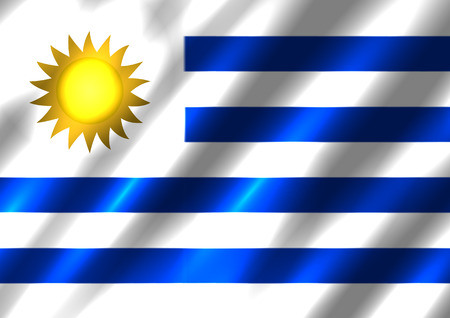 Uruguay flag background. Country Egyptian standard banner backdropのイラスト素材