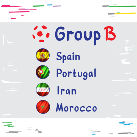 Football Cup Russia Group Bのイラスト素材