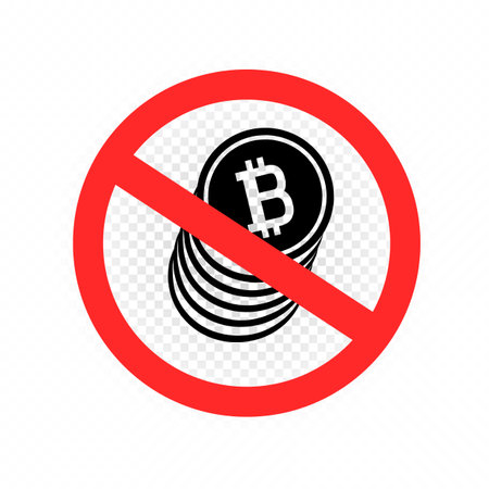 No crypto currency sign symbol iconのイラスト素材