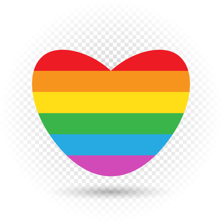 LGBT rainbow heart symbolのイラスト素材