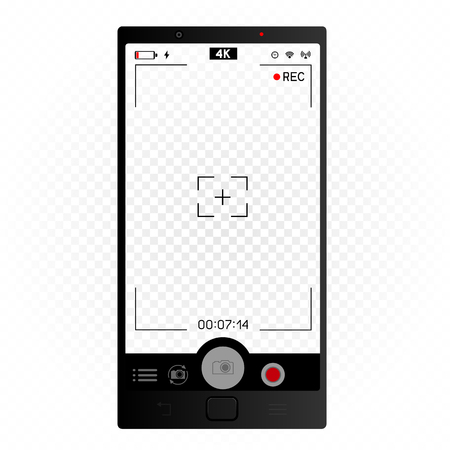 smartphone camera vertical viewfinderのイラスト素材