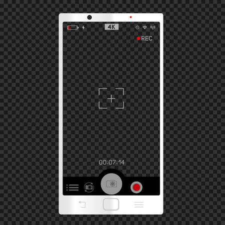 white phone camera vertical viewfinderのイラスト素材