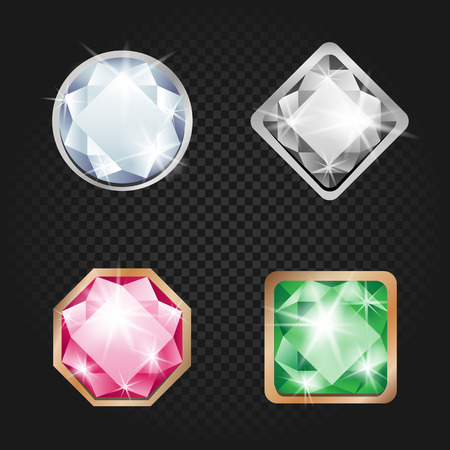 diamonds and jewels dark backgroundのイラスト素材