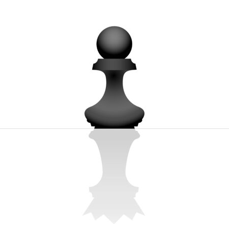 pawn in mirror shadow are kingのイラスト素材