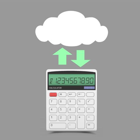 finance info exchange cloud serviceのイラスト素材