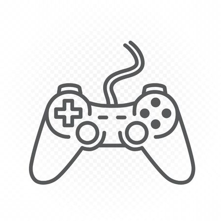 computer gamepad line iconのイラスト素材