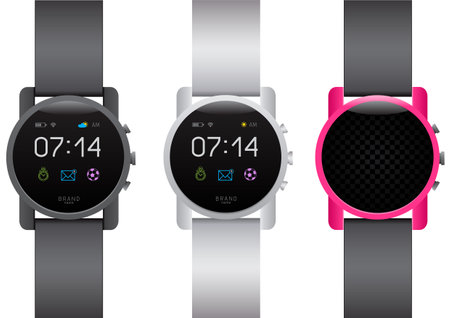 circle smart watch setのイラスト素材