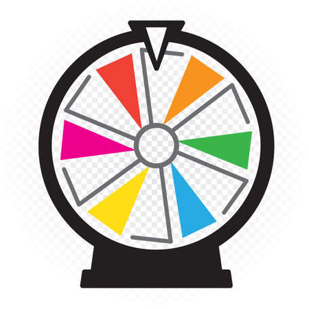 gamble fortune wheel sign iconのイラスト素材