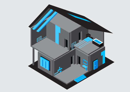 home repair isometric vectorのイラスト素材