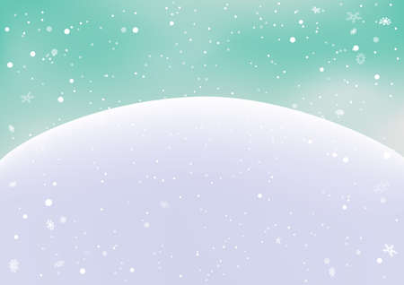 Christmas template winter snowfall and hillのイラスト素材