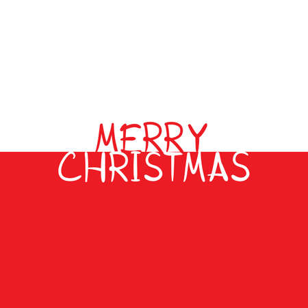 text merry Christmas on white and red backgroundのイラスト素材
