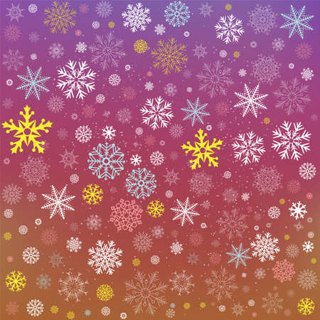 colored snow Christmas bright winter decorのイラスト素材