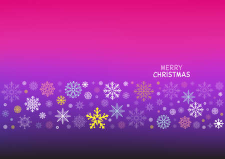 winter colored snowflakes Christmas decorationのイラスト素材