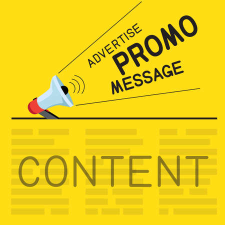 megaphone advertising promo messages templateのイラスト素材