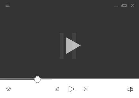 outline icon video player templateのイラスト素材