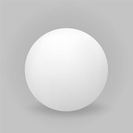 white sphere ball with shadow on gray backgroundのイラスト素材