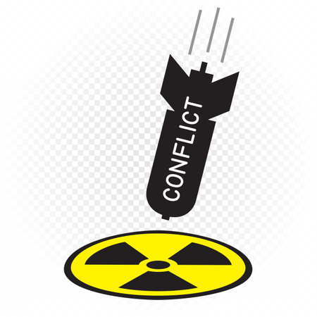 bomb nuclear energy danger sign symbolのイラスト素材