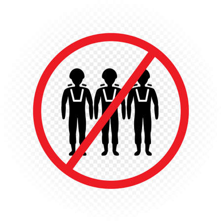 war army soldiers prohibited sign symbolのイラスト素材