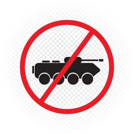 army transport move prohibited sign symbolのイラスト素材