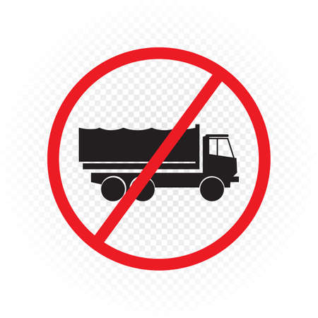 army truck move prohibited sign symbolのイラスト素材