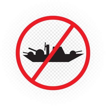 military forbidden to sail warship sign symbolのイラスト素材