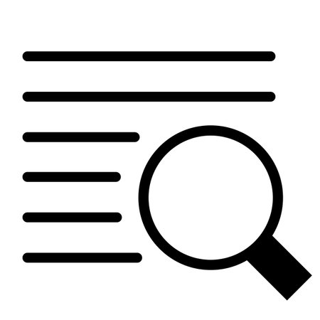 Search all category items icon sign isolated on white background. Magnifying symbol pictogramのイラスト素材