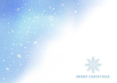 Christmas winter snowfall copy space templateのイラスト素材