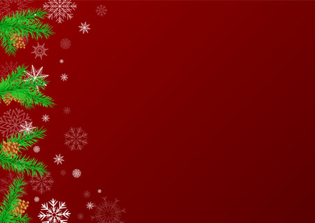 Winter Christmas holiday decoration red backdropのイラスト素材