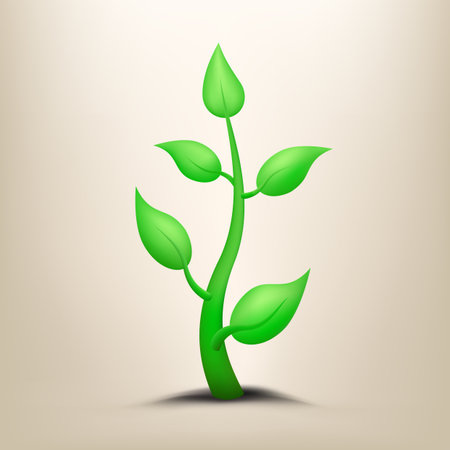 green plant sprouts on coffee backgroundのイラスト素材