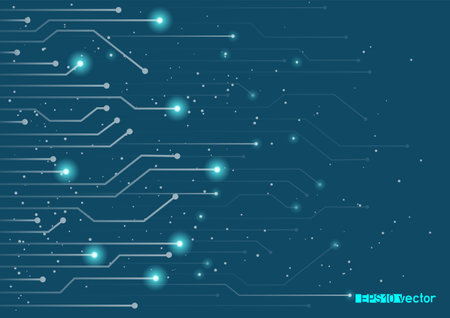 electronics smart technology tech backgroundのイラスト素材