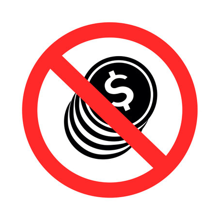 no money currency pay sign symbol iconのイラスト素材