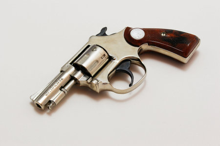 Revolver on white background.