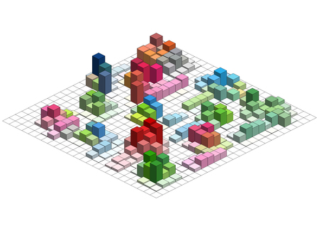  Abstract 3D Chart Backgroundのイラスト素材