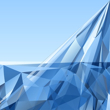 Blue Triangle Abstract Background. Vector Pattern of Geometric Shapesのイラスト素材