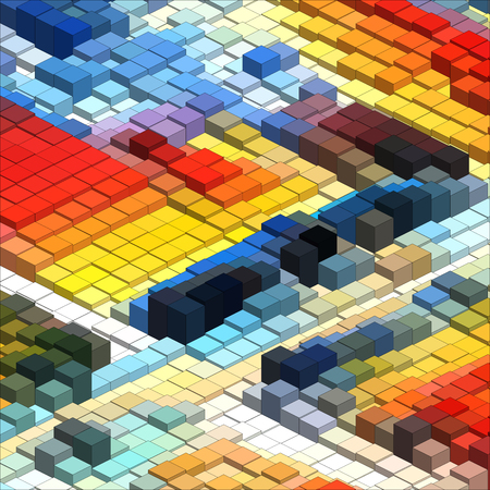 Infographic Isometric Vector Graph, Abstract 3D Chart Backgroundのイラスト素材