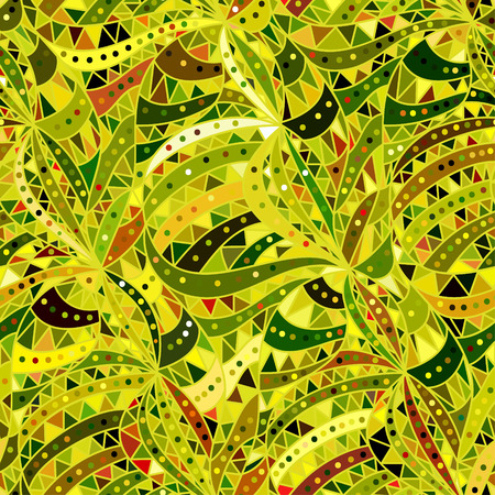 Abstract vector seamless wave colorful background of drawn linesのイラスト素材