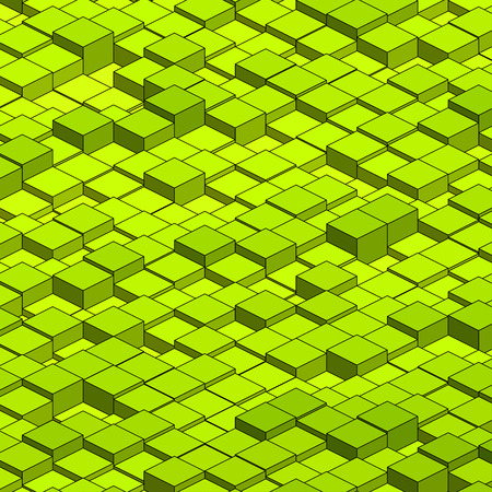 Infographic Isometric Vector Graph, Abstract 3D Chart Green Background.のイラスト素材