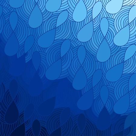 Abstract vector blue background of doodle drawn linesのイラスト素材
