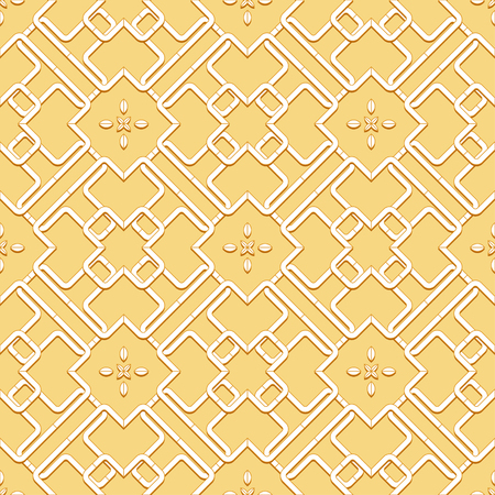 Abstract Seamless Geometric Islamic Wallpaper. Vector Arabic Monochrome Pattern. Lace Textureのイラスト素材