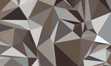 Brown Triangle Abstract Background. Vector Polygonal Pattern of Geometric Shapesのイラスト素材