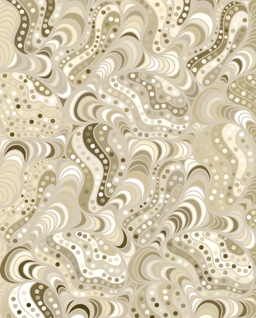 Abstract wave color background of doodle  lines. Colorful floral pattern.のイラスト素材