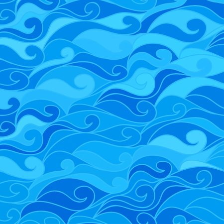 Vector wave background of doodle hand drawn linesのイラスト素材