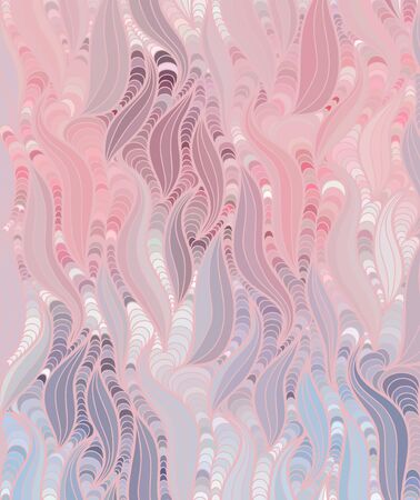 Abstract vector color background of doodle hand drawn lines. Colorful floral pattern. Wave blue wallpaperの写真素材