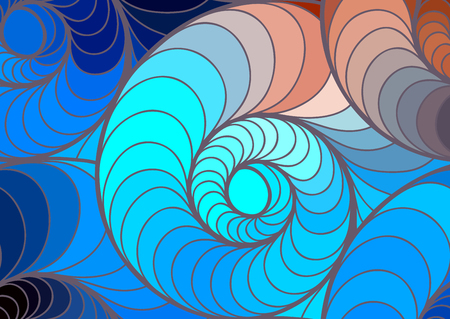 Wave of doodle hand drawn linesのイラスト素材
