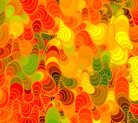 Vector wave background of doodle hand drawn linesのイラスト素材